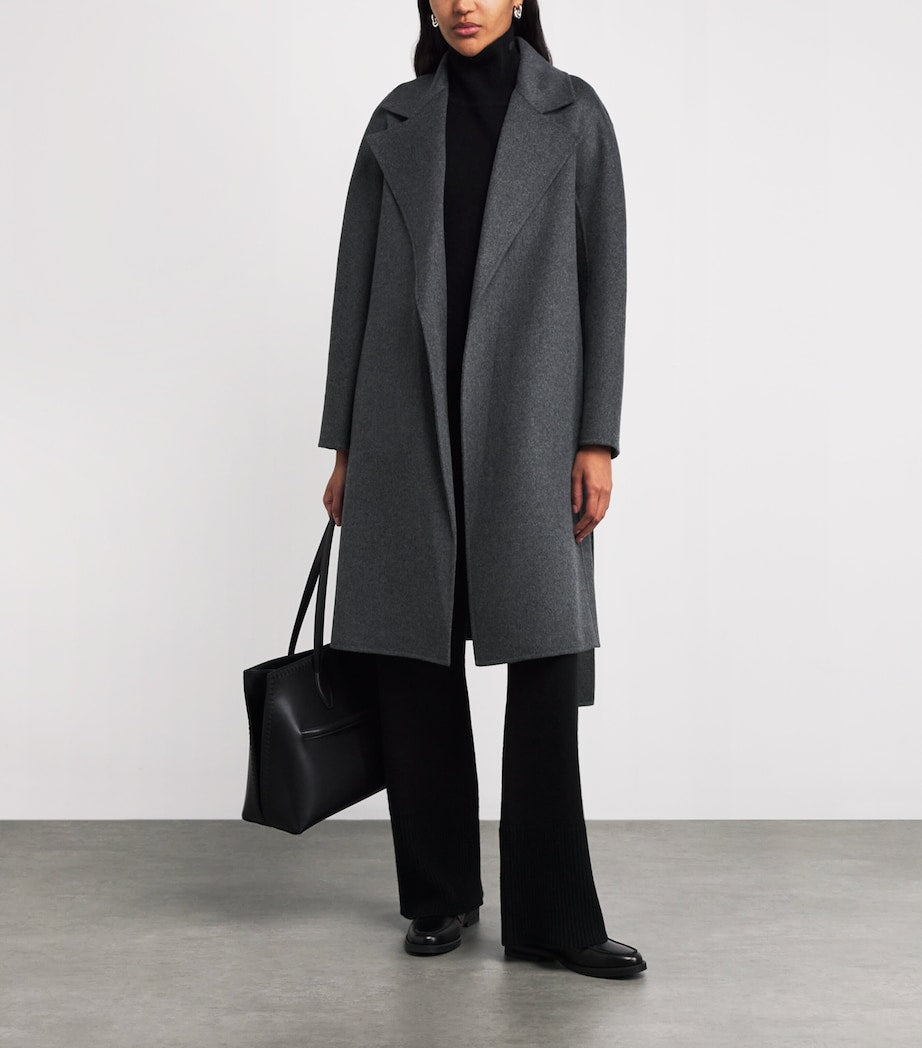 Joseph Grey Double-Faced Wool-Cashmere Costa Coat