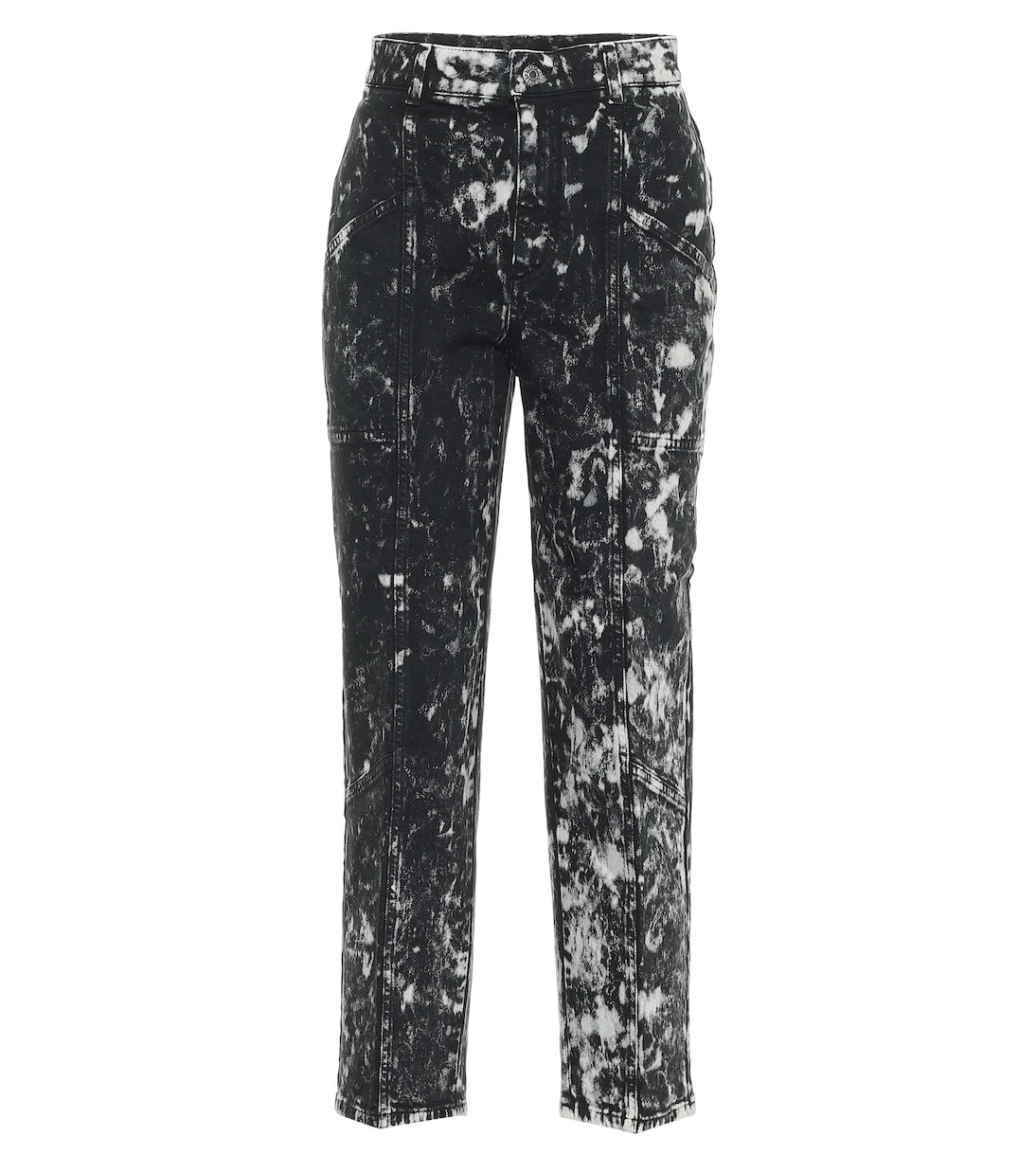 Stella McCartney - Galaxy printed high-rise cropped jeans