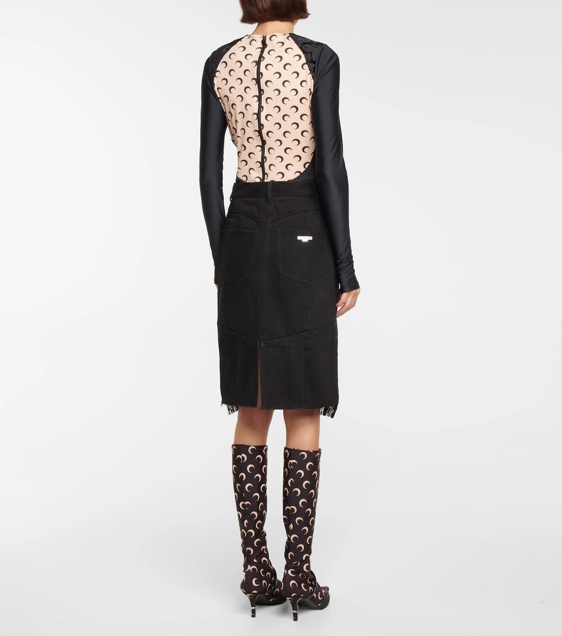 Marine Serre - Moon Salutation regenerated midi skirt