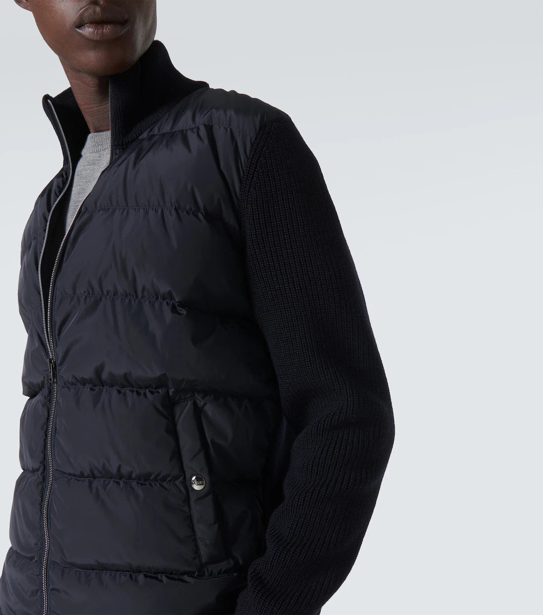 Herno - Wool-trimmed down jacket