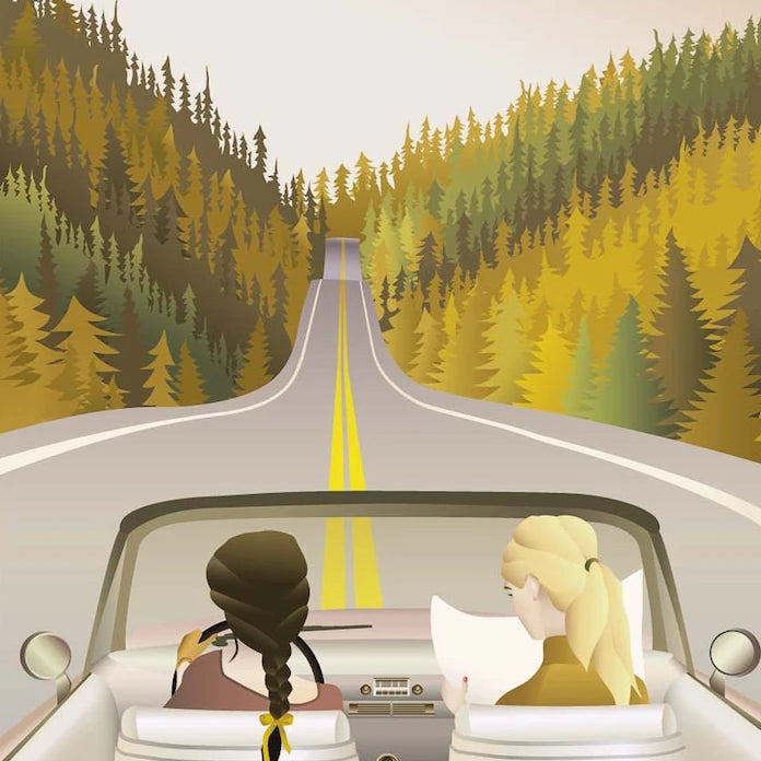 Vissevasse Постер Road Trip 50x70 cm