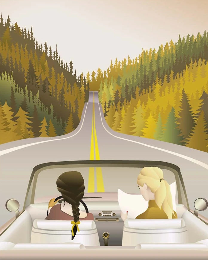 Vissevasse Постер Road Trip 50x70 cm