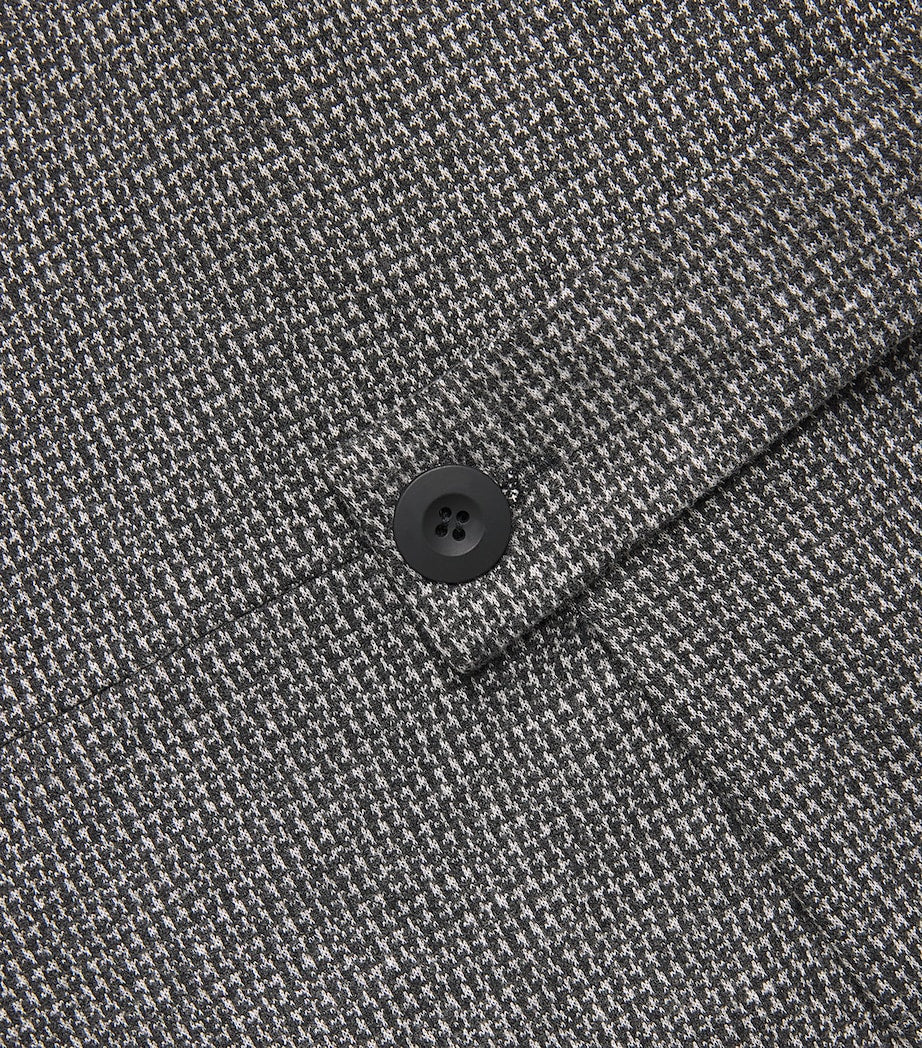 Houndstooth Tailored Mini Dress DARK GREY