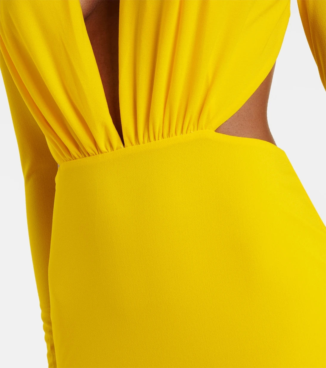 Alex Perry - Ruched open-back crêpe jersey gown