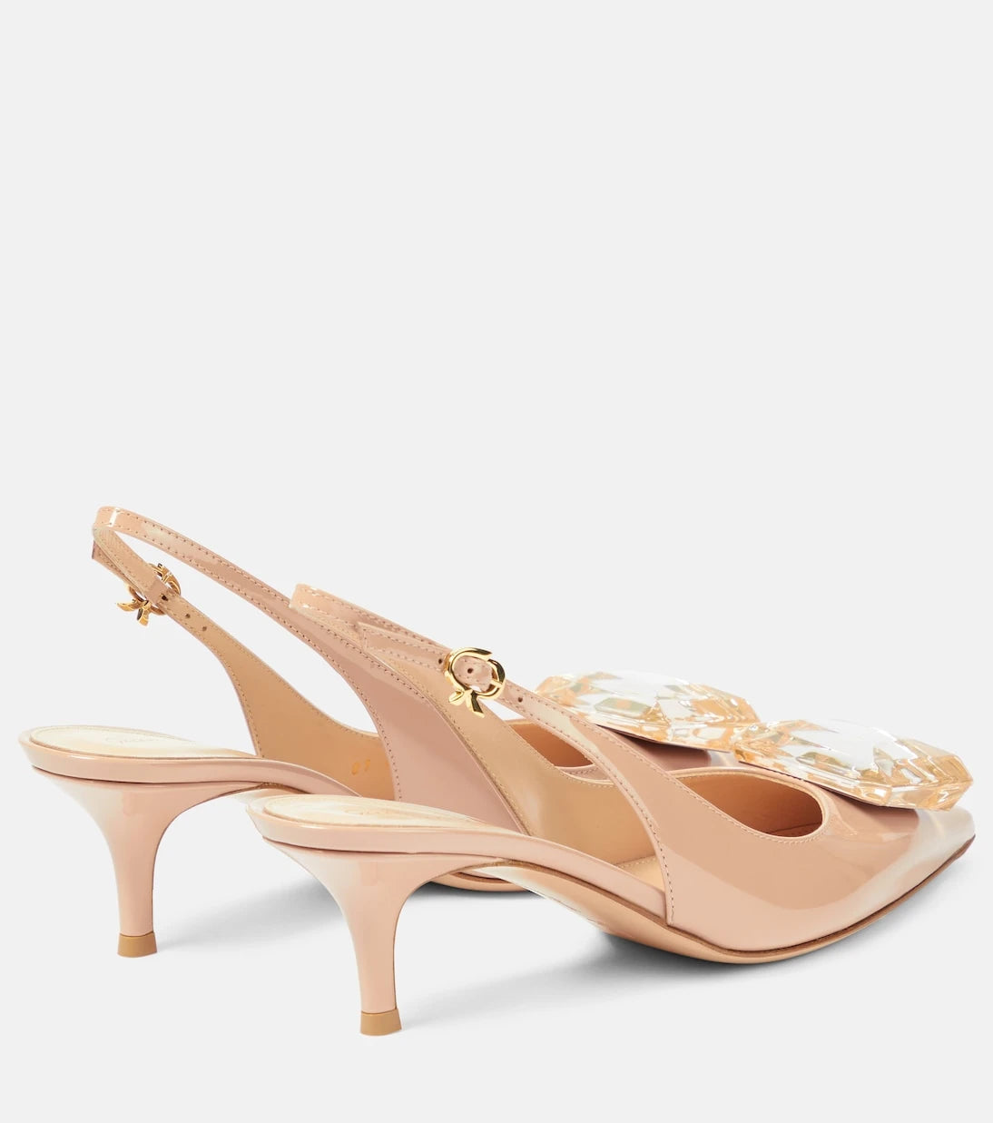 Gianvito Rossi - Jaipur 55 patent leather slingback pumps