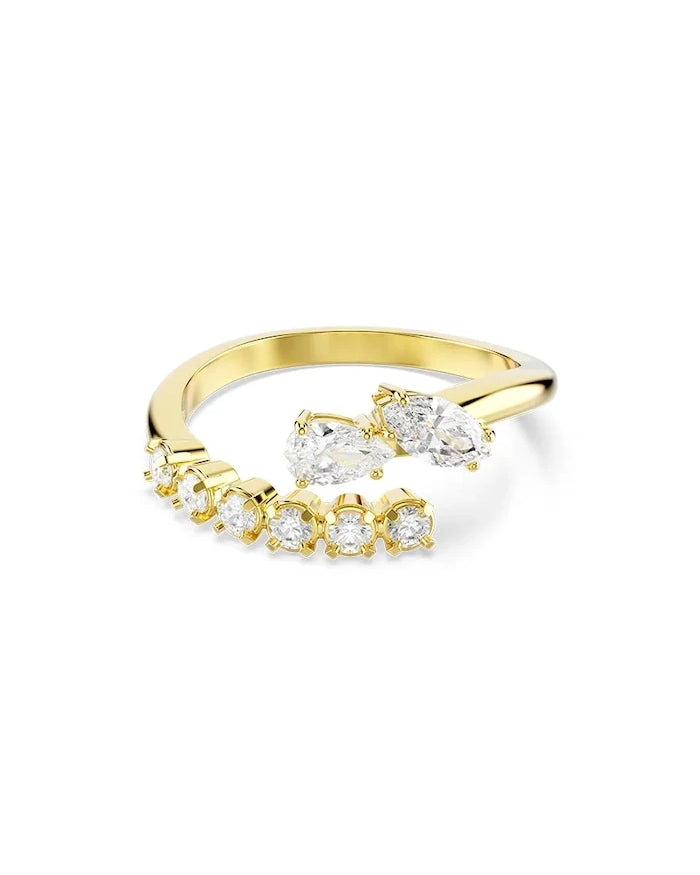 Swarovski kadın yüzüğü altın kaplama model, zirkonlu MESMERA