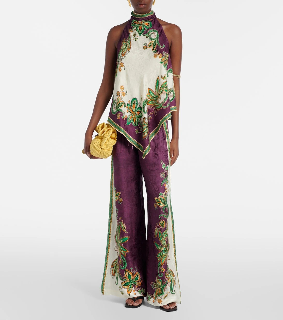 Alémais - Ruthie floral halterneck top