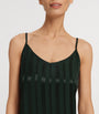 Green Stripe Indra Mini Slip Dress
