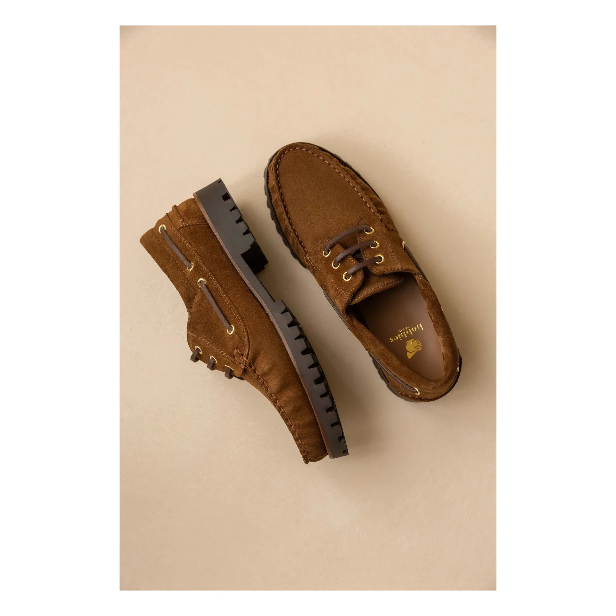 Bobbies - Betlem Suede Boat Shoes | Camel