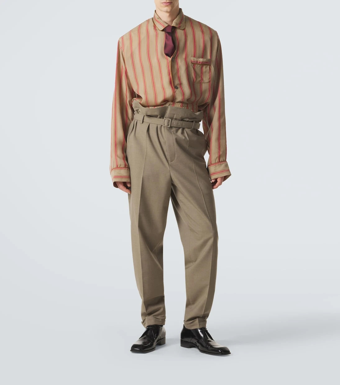 Saint Laurent - Striped twill shorts
