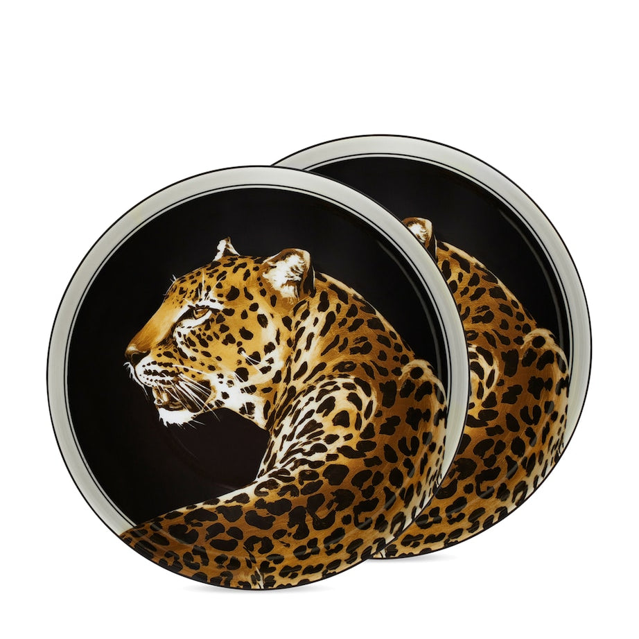 Dolce & Gabbana Casa Set of 2 Leopard Soup Plates (20cm)