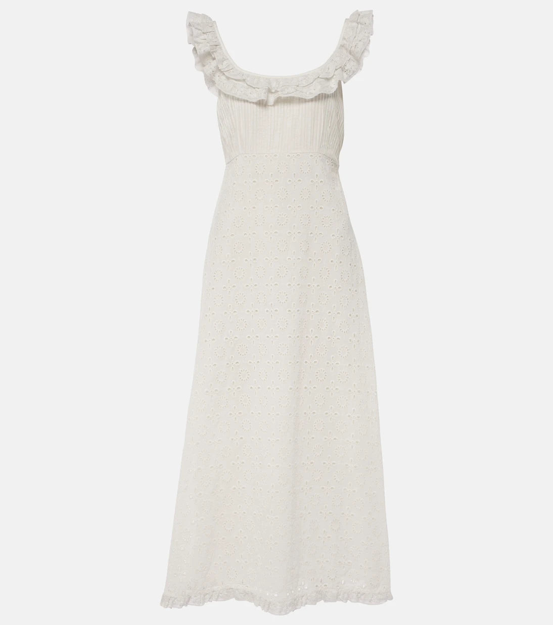 Rixo - Patsy broderie anglaise cotton midi dress