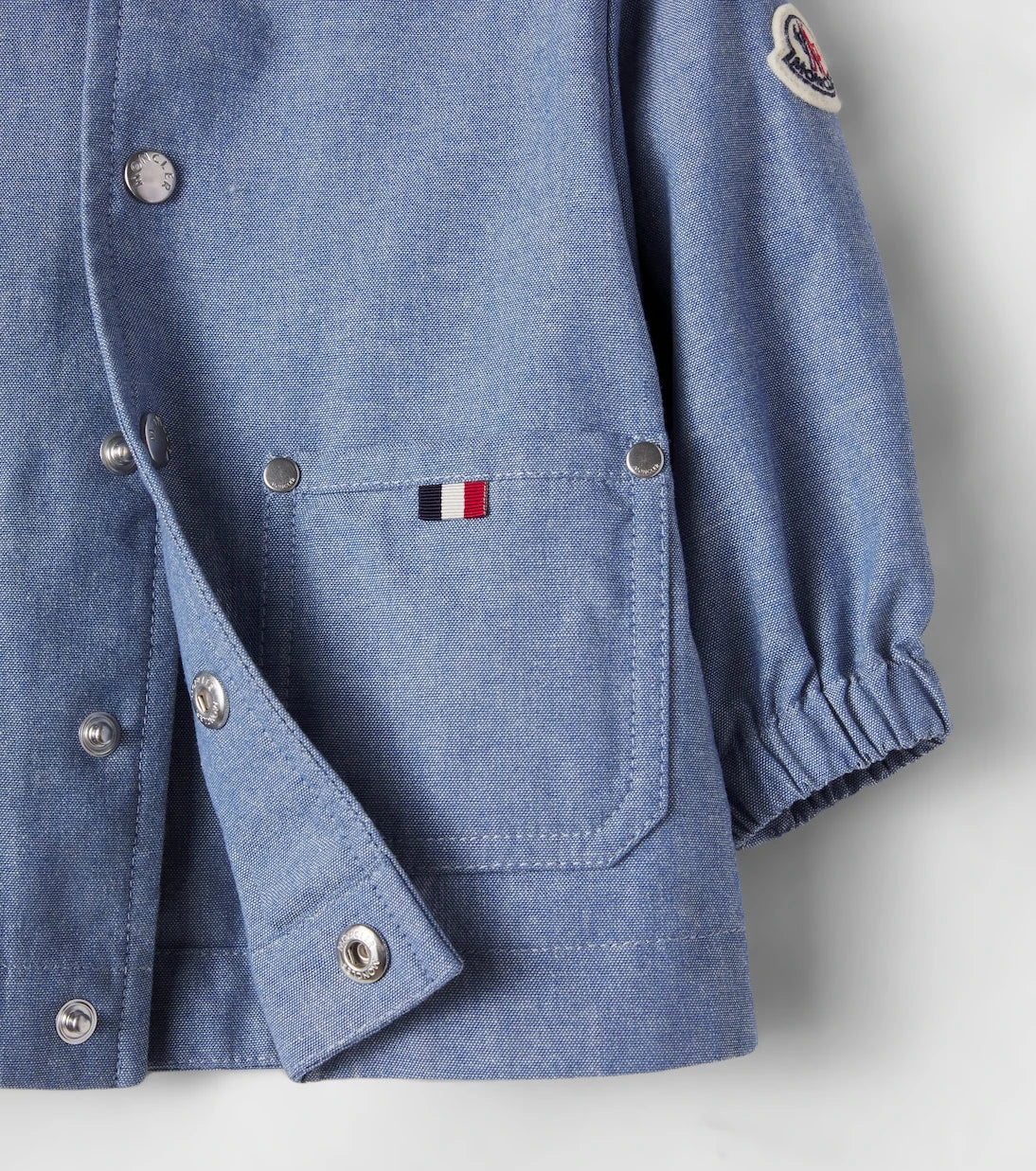 Moncler Enfant - جاكيت أطفال من قماش الكانفاس القطني