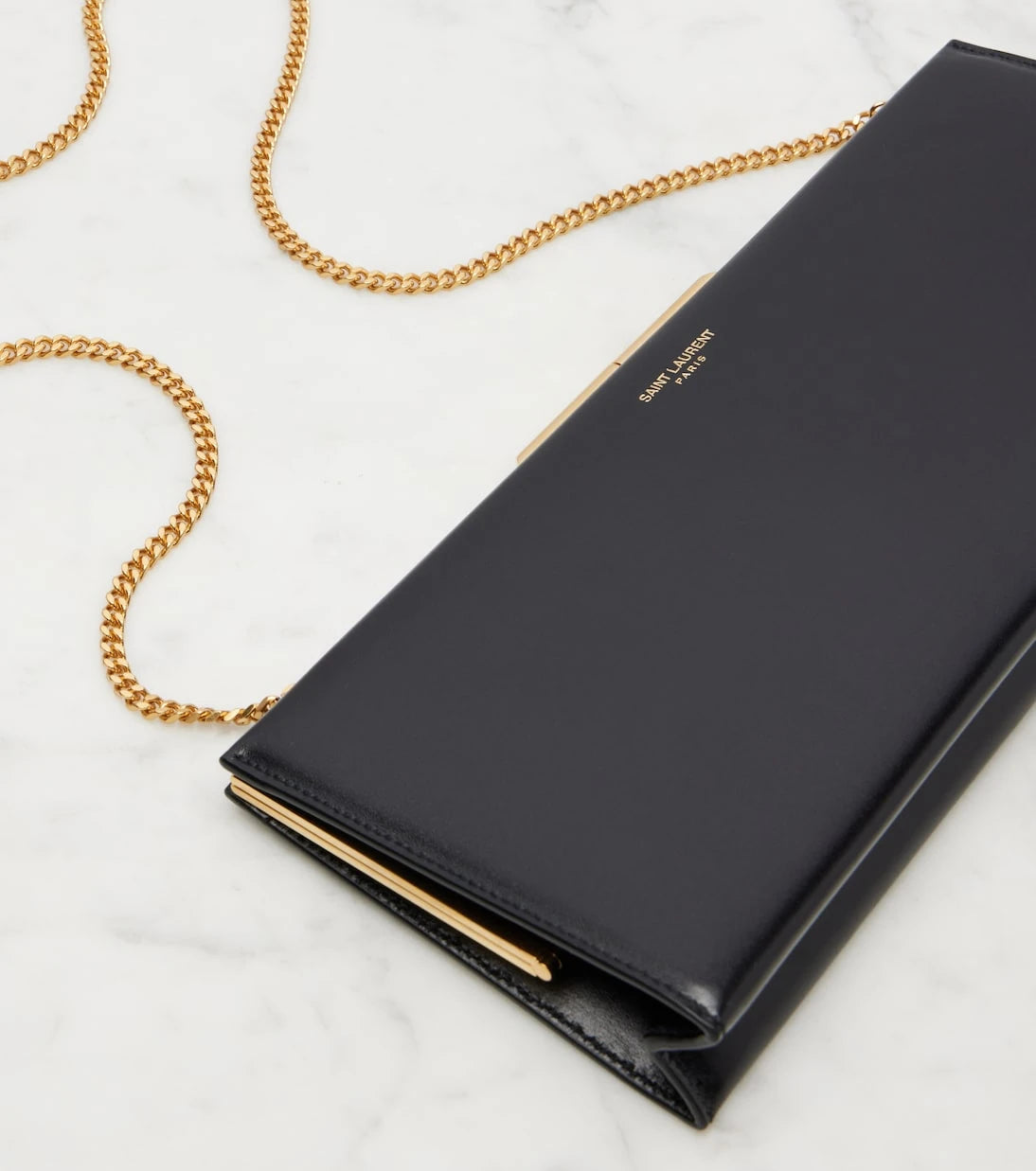 Saint Laurent - Midnight Small leather clutch