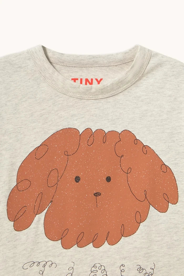 Çocuklar için pamuklu CURLY DOG GRAPHIC TEE tişört