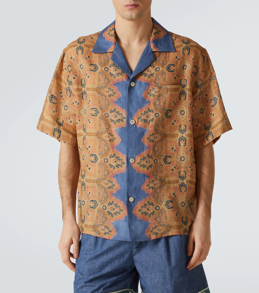 Valentino - Printed linen shirt