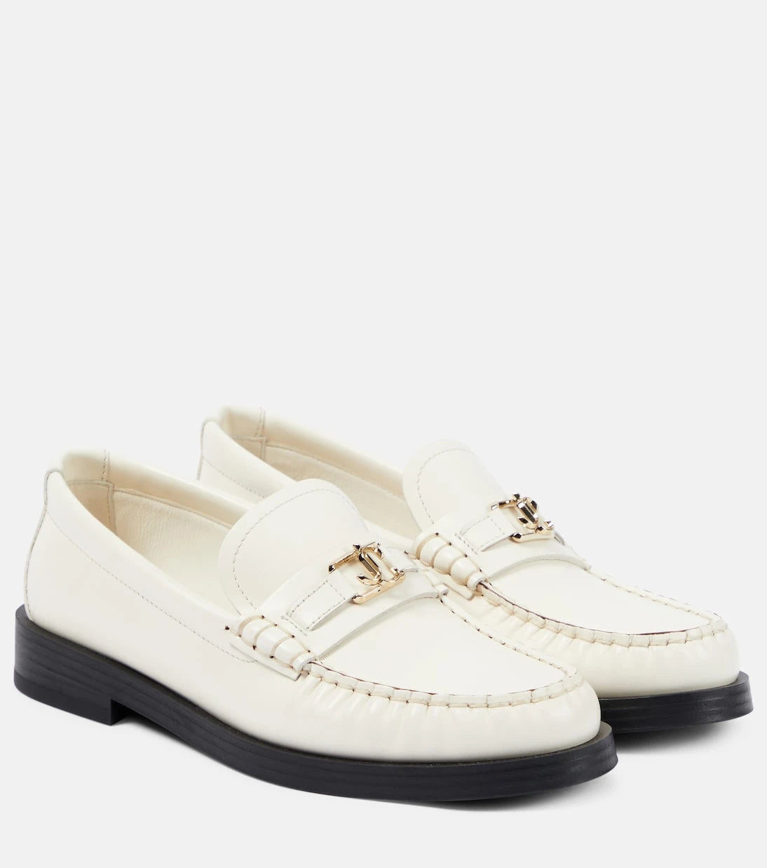 Jimmy Choo - Addie logo leather loafers