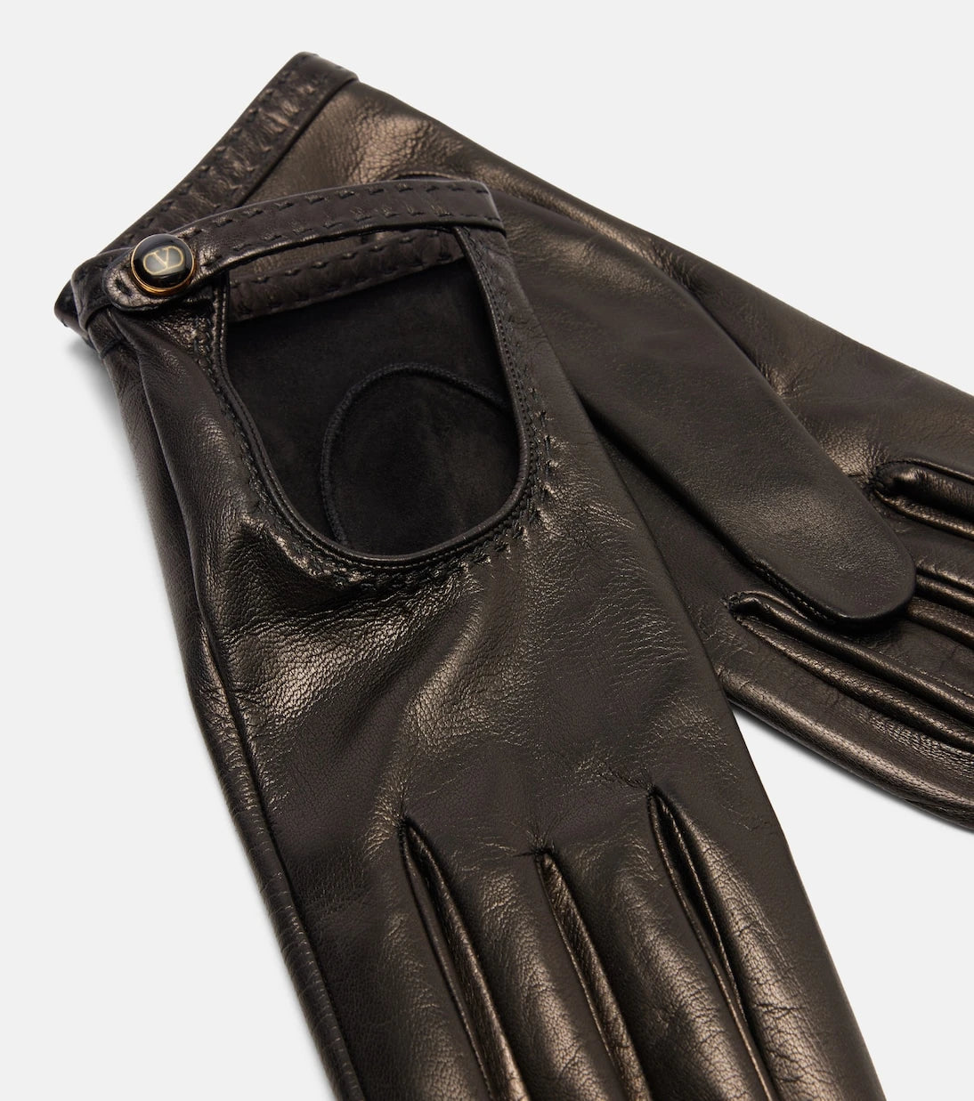Valentino Garavani - VLogo cutout leather gloves