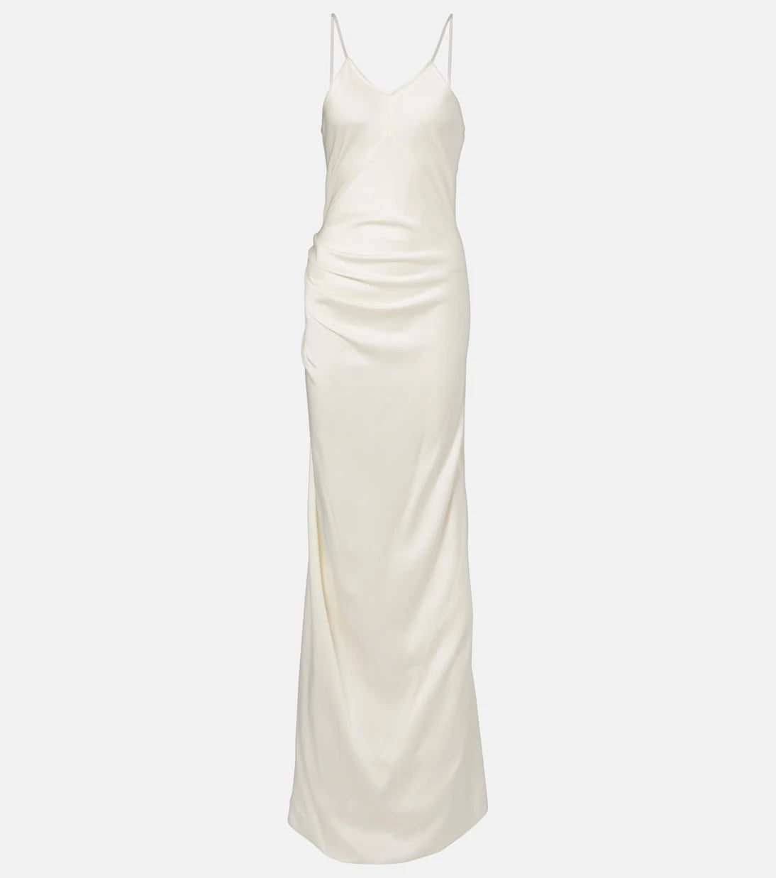 Victoria Beckham - Draped crêpe satin slip dress