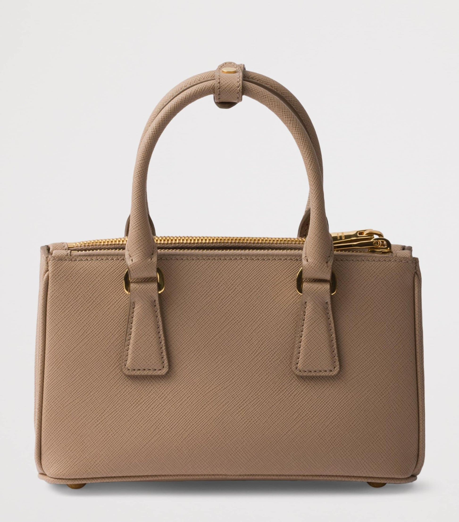 Prada Nude Mini Saffiano Leather Galleria Top-Handle Bag