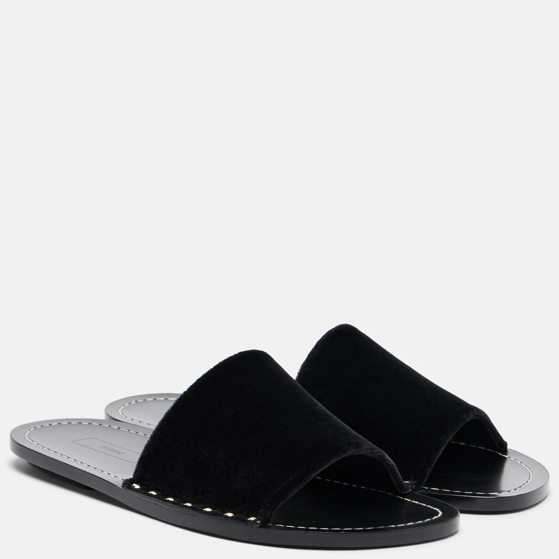 Toteme - Studded velvet slides