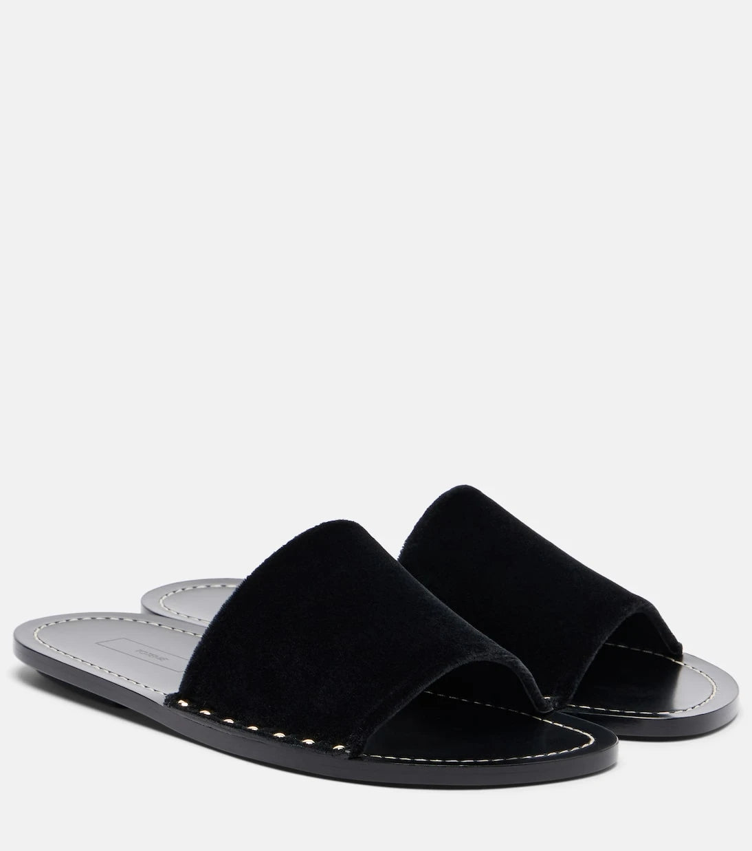 Toteme - Studded velvet slides
