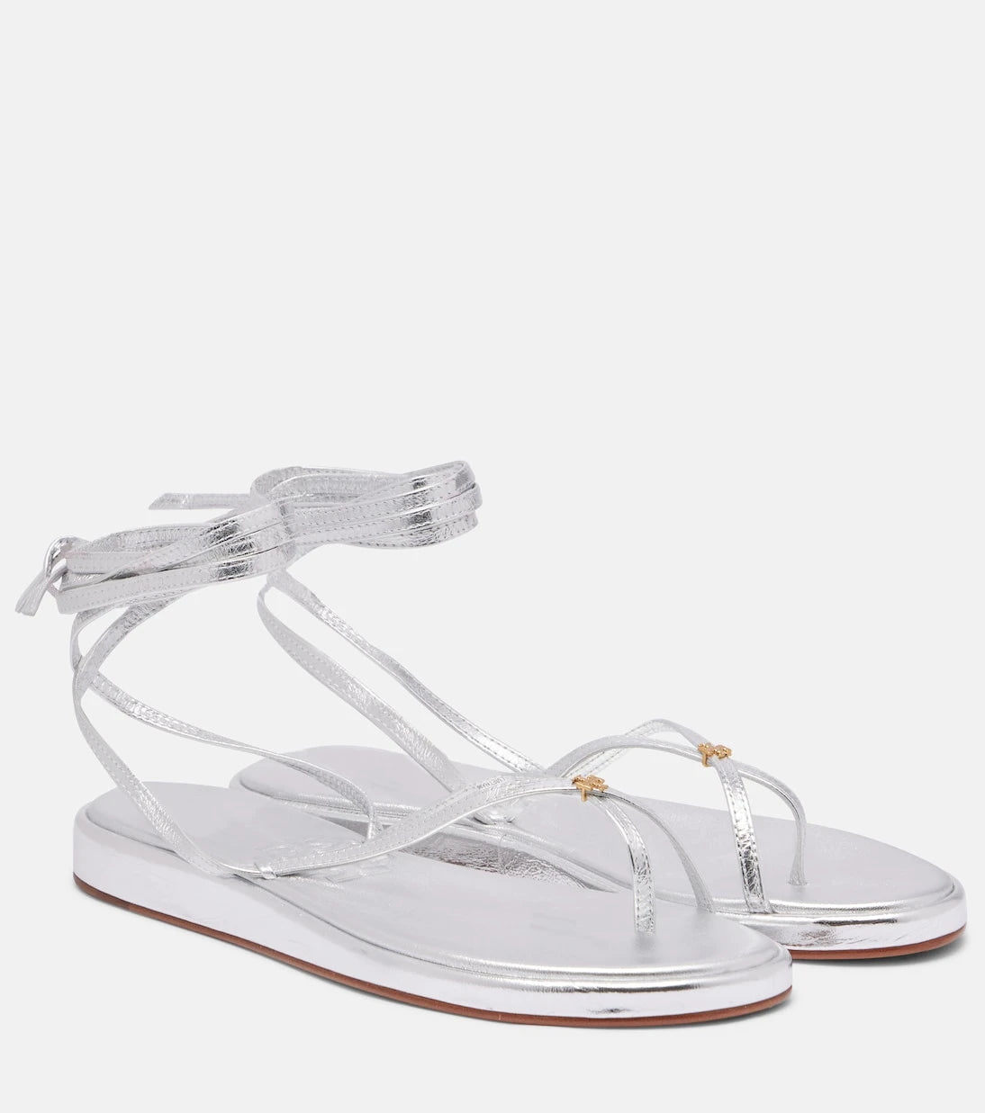 Tory Burch - Capri metallic leather thong sandals