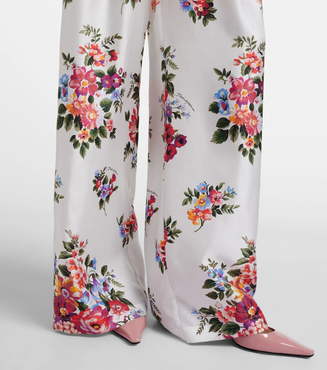 Dolce&Gabbana - Floral silk wide-leg pants
