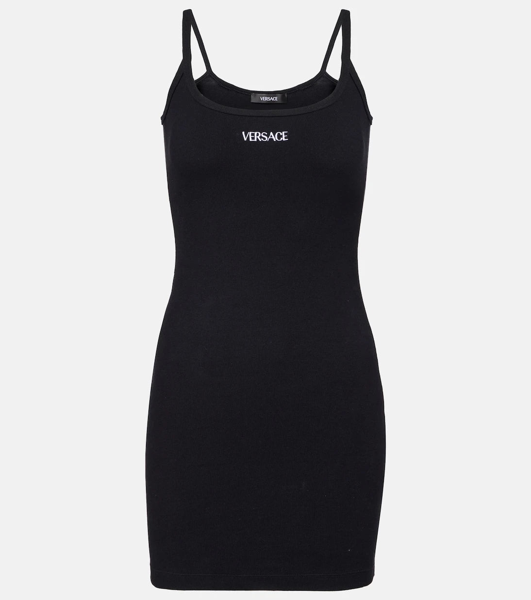 Versace - Logo cotton-blend minidress