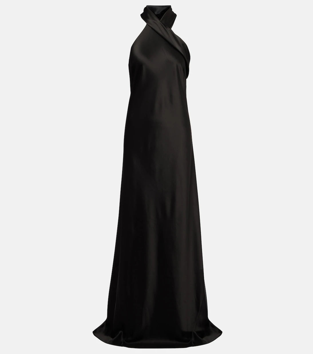 Galvan - Satin halter neck gown