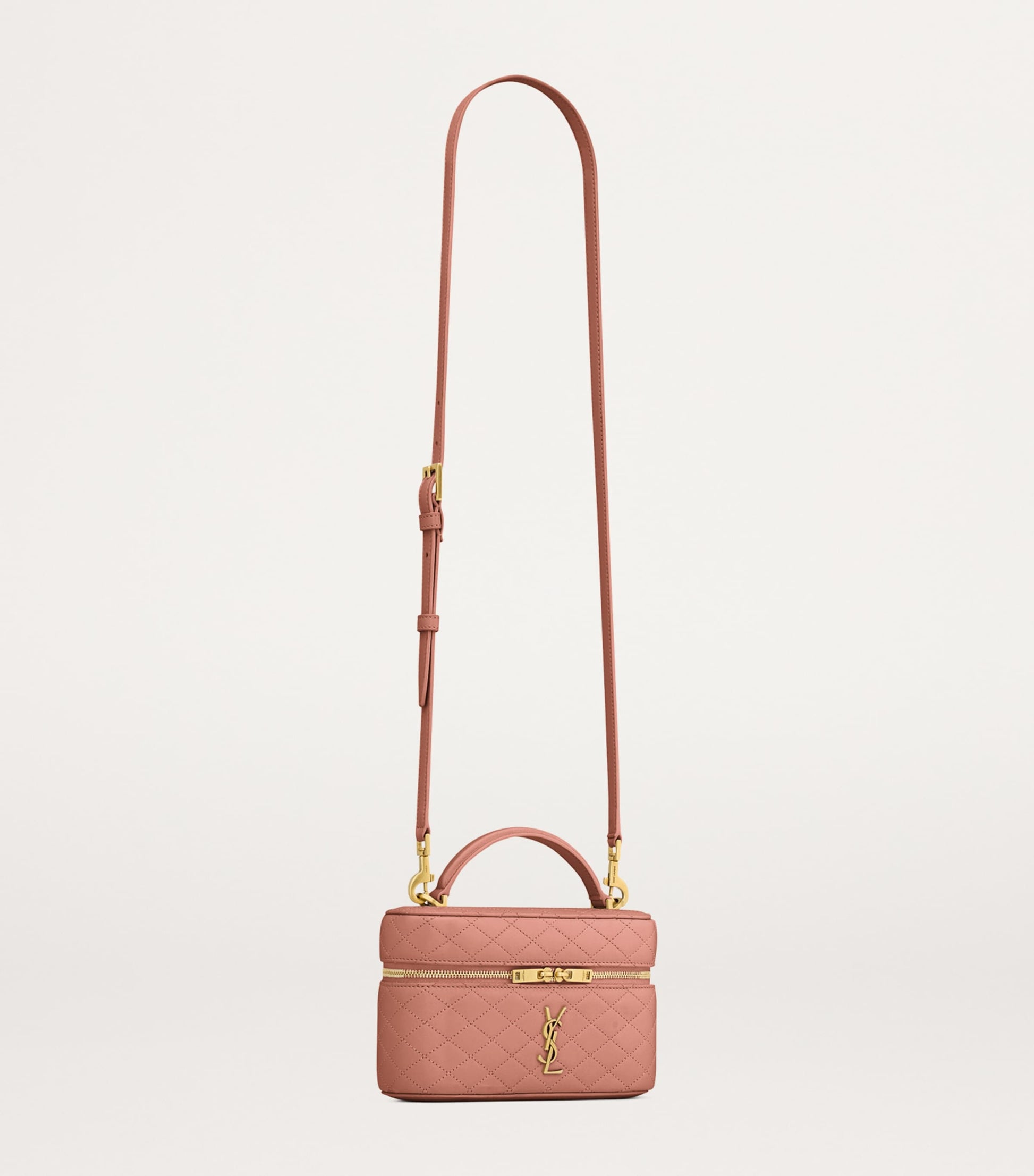 Saint Laurent Pink Lambskin Gaby Vanity Bag