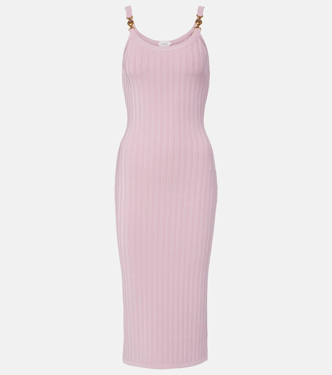 Versace - Medusa ribbed-knit midi dress