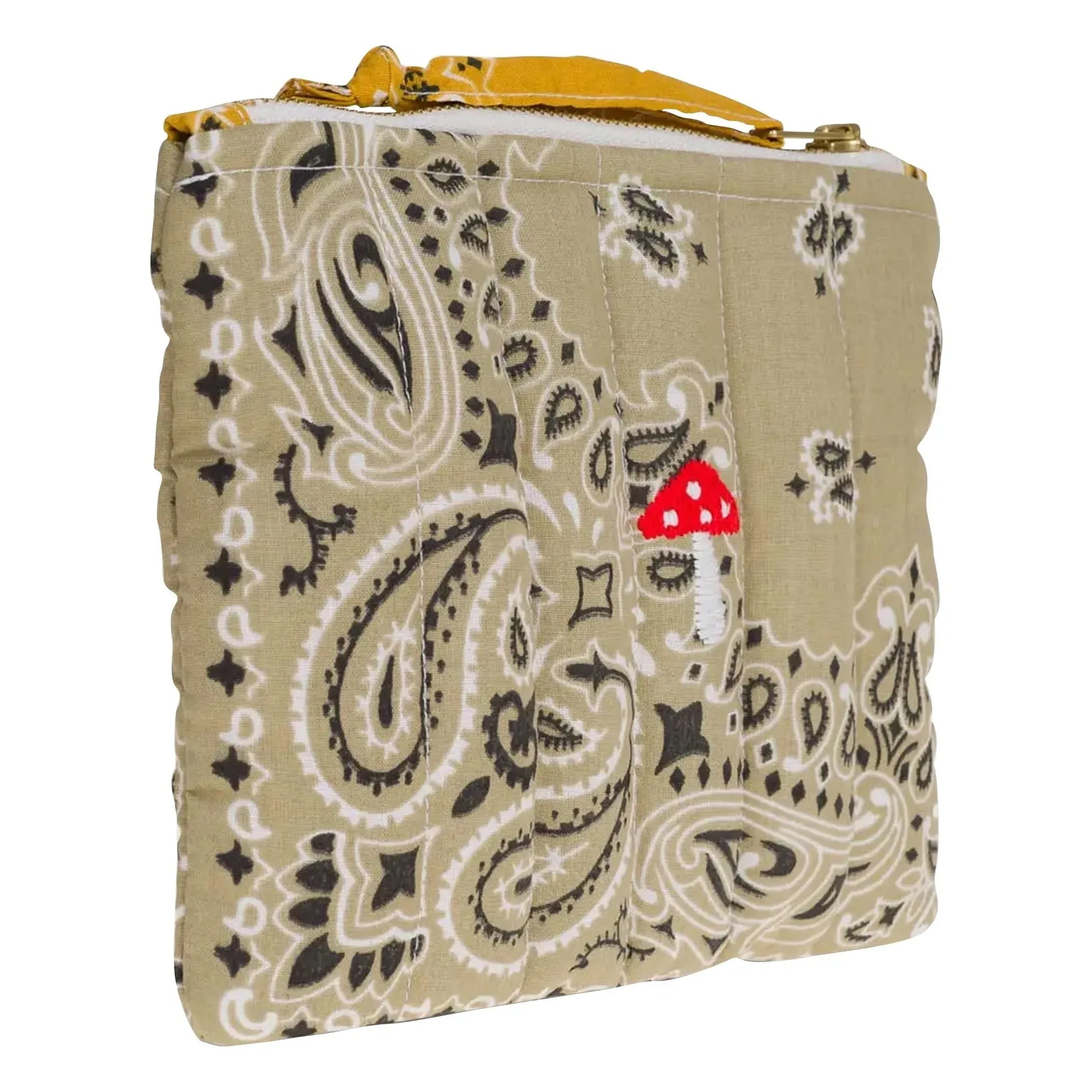 Call it by your name - Mini Zipped Mushroom Pouch | Beige