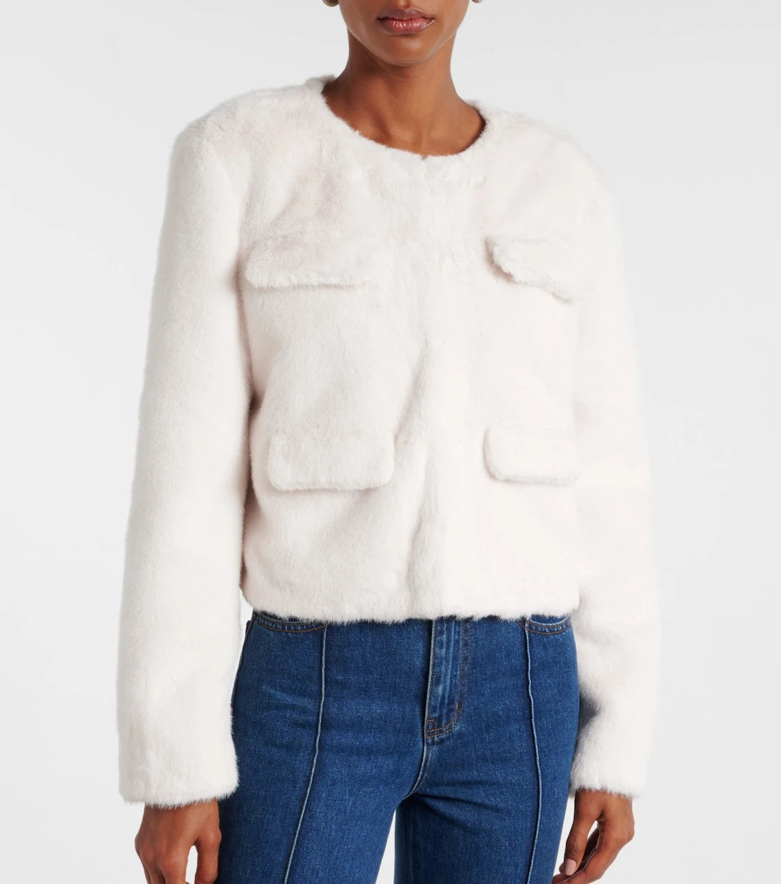 Self-Portrait - Faux shearling jacket