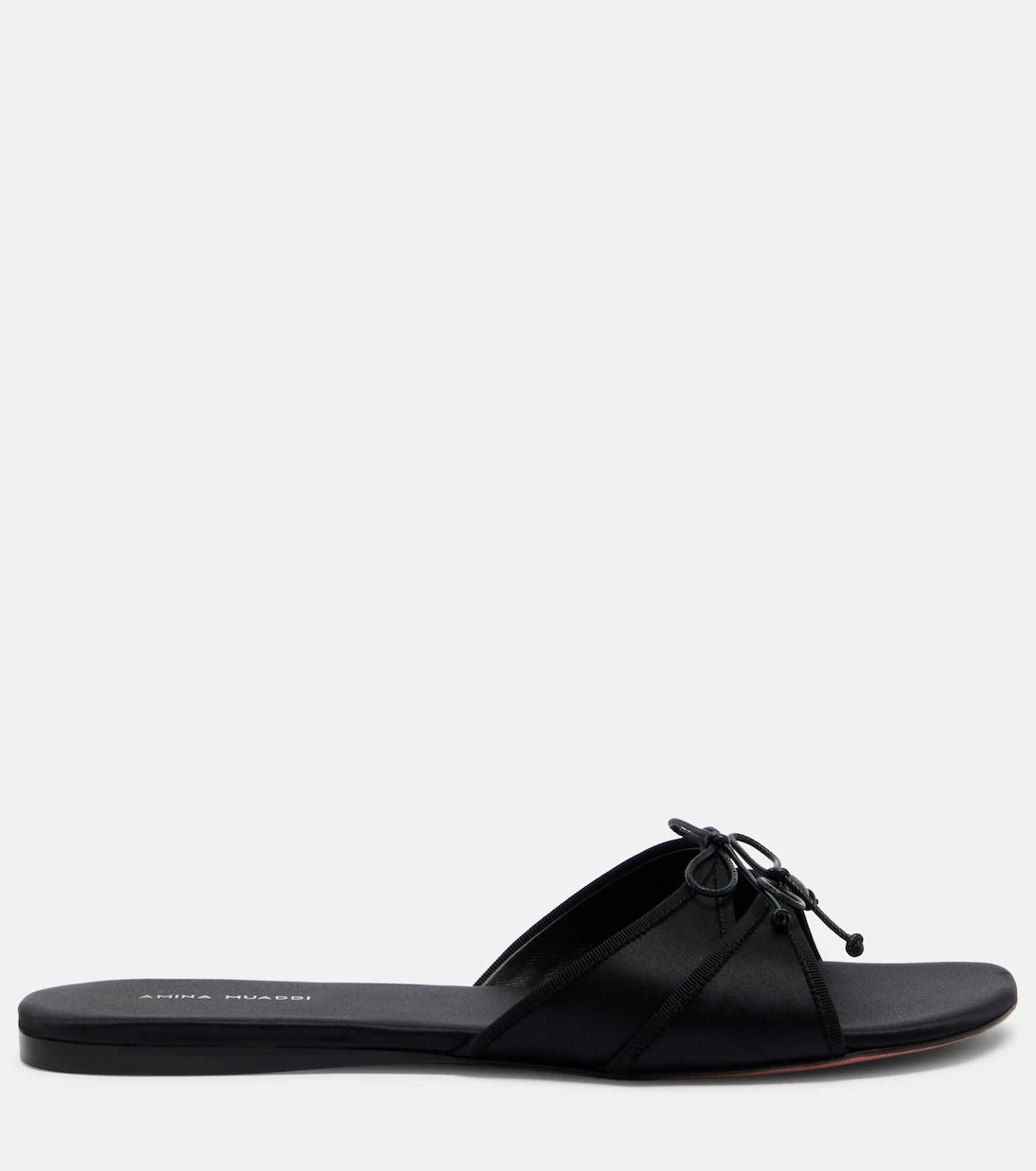 Amina Muaddi - Eleonora bow-detail satin sandals
