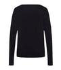 Hanro Black Stretch-Modal Yoga Long-Sleeve Top