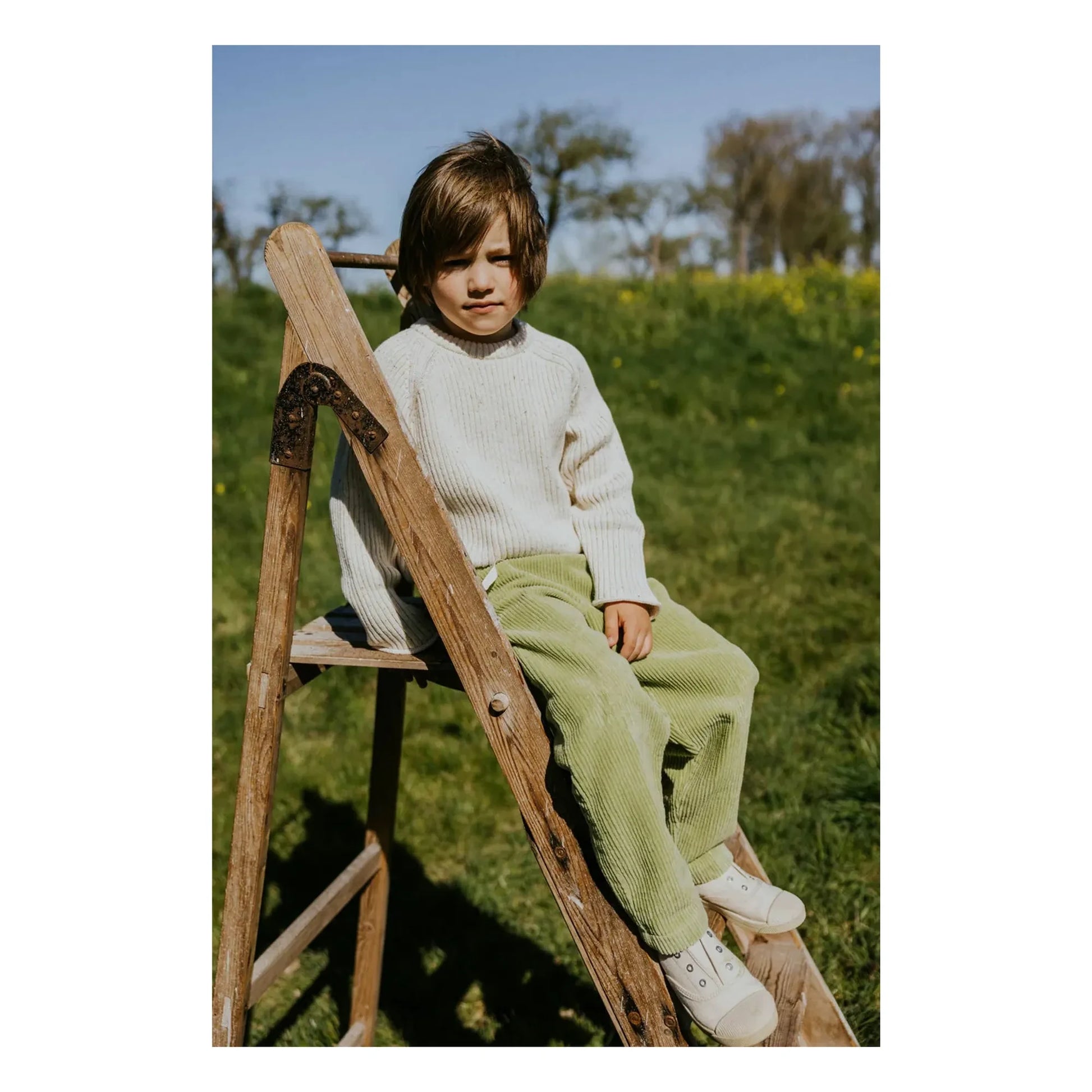 Yuki - Organic corduroy pants | Olive