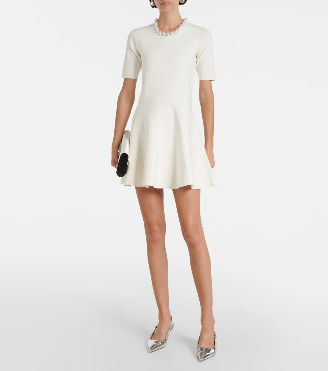 Monique Lhuillier - Embellished knitted minidress