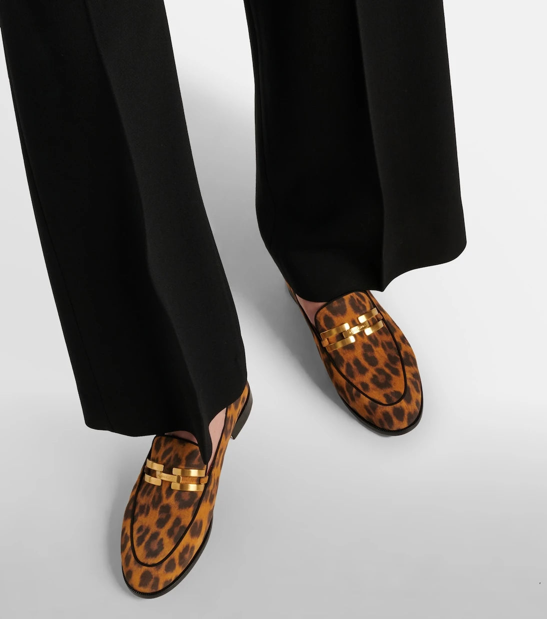 Aquazzura - Brandi leopard-print leather loafers