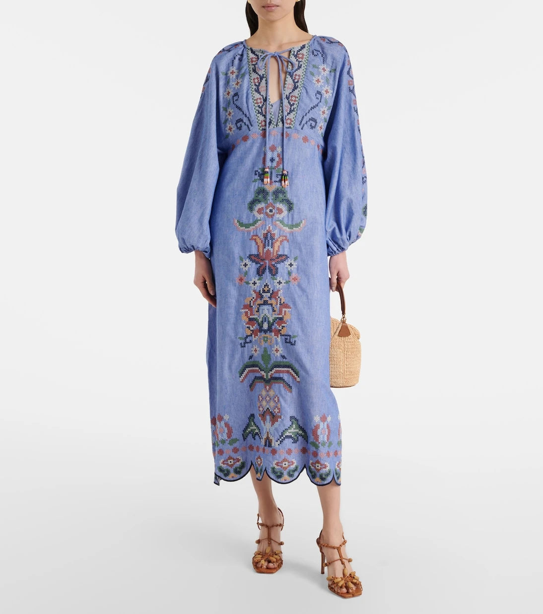 Farm Rio - Garden Tapestry cotton midi dress