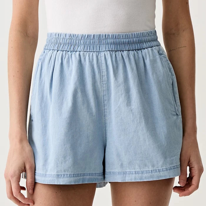 adidas Originals kadın denim kısa şort