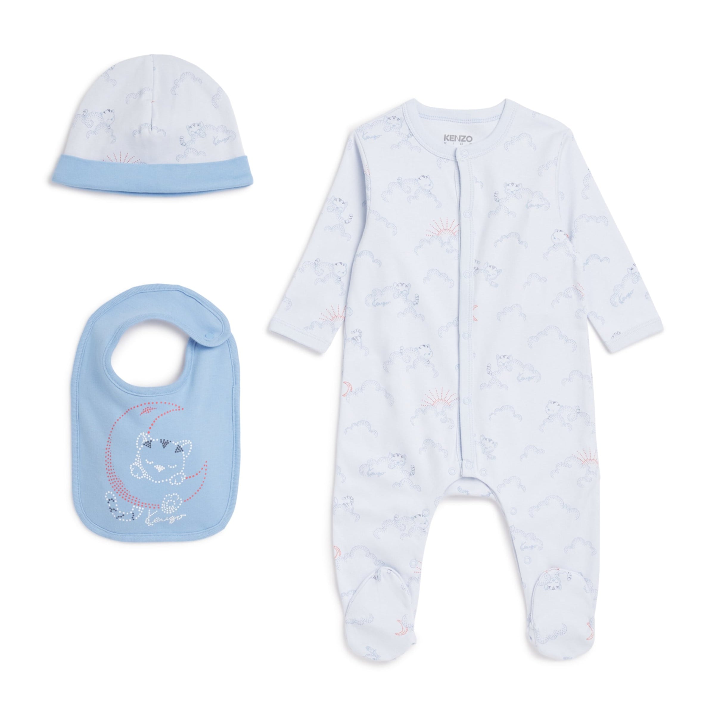 Kenzo Kids All-In-One, Hat and Bib Set (3-24 Months)