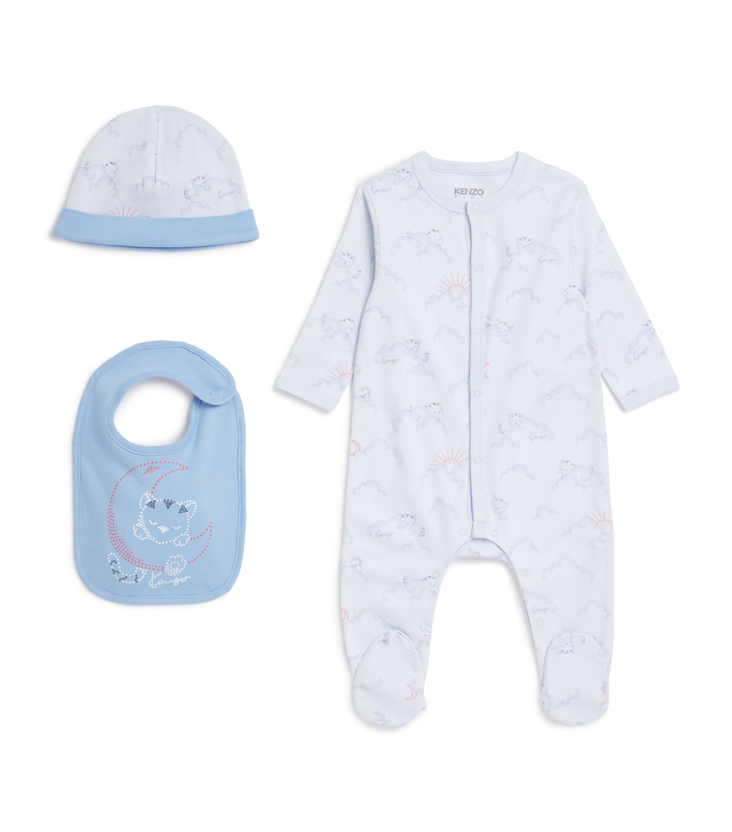 Kenzo Kids All-In-One, Hat and Bib Set (3-24 Months)