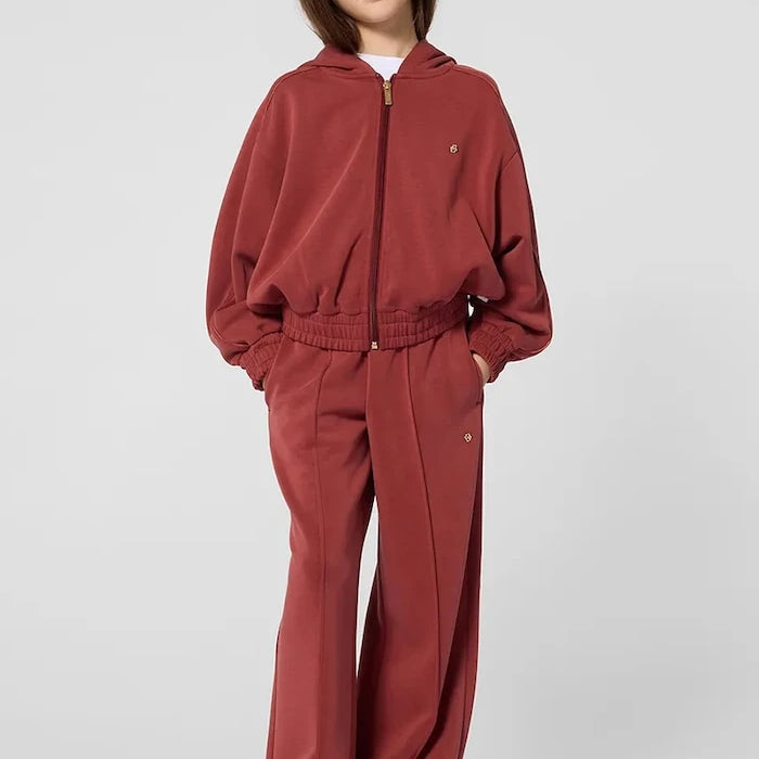 Çocuklar için modal kumaşlı fermuarlı kapüşonlu sweatshirt