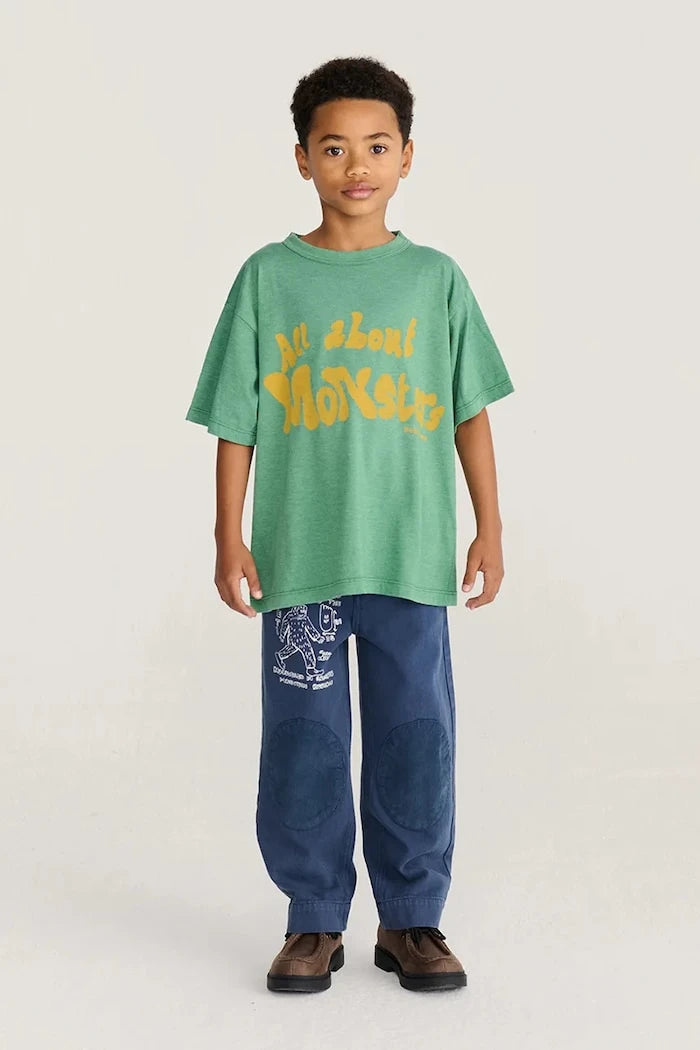 Bobo Choses çocuklar için pamuklu oversized tişört All About Monsters