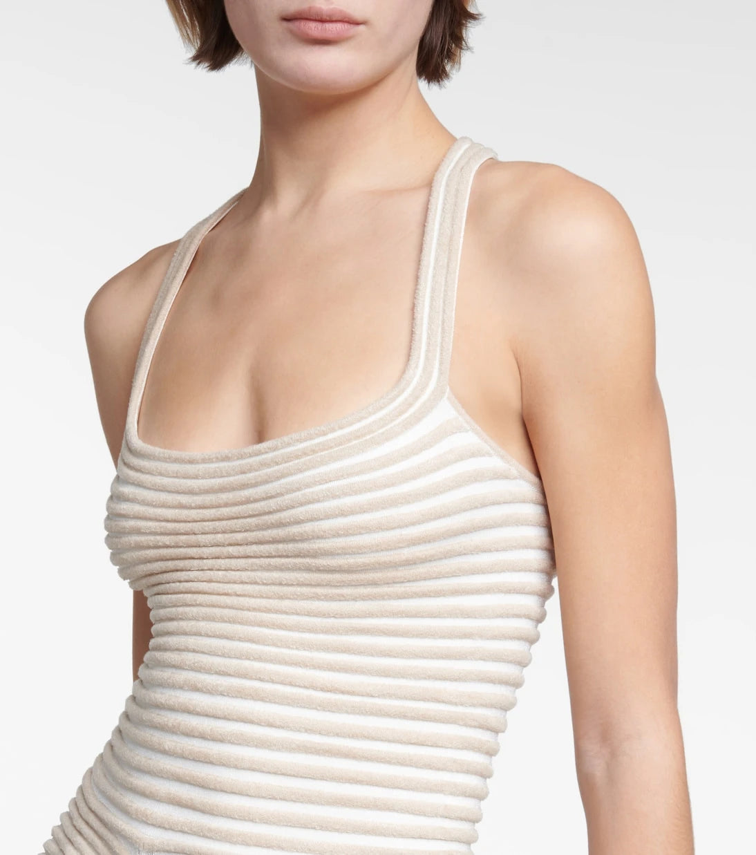 Alaïa - Crêpe and chenille ballerina minidress