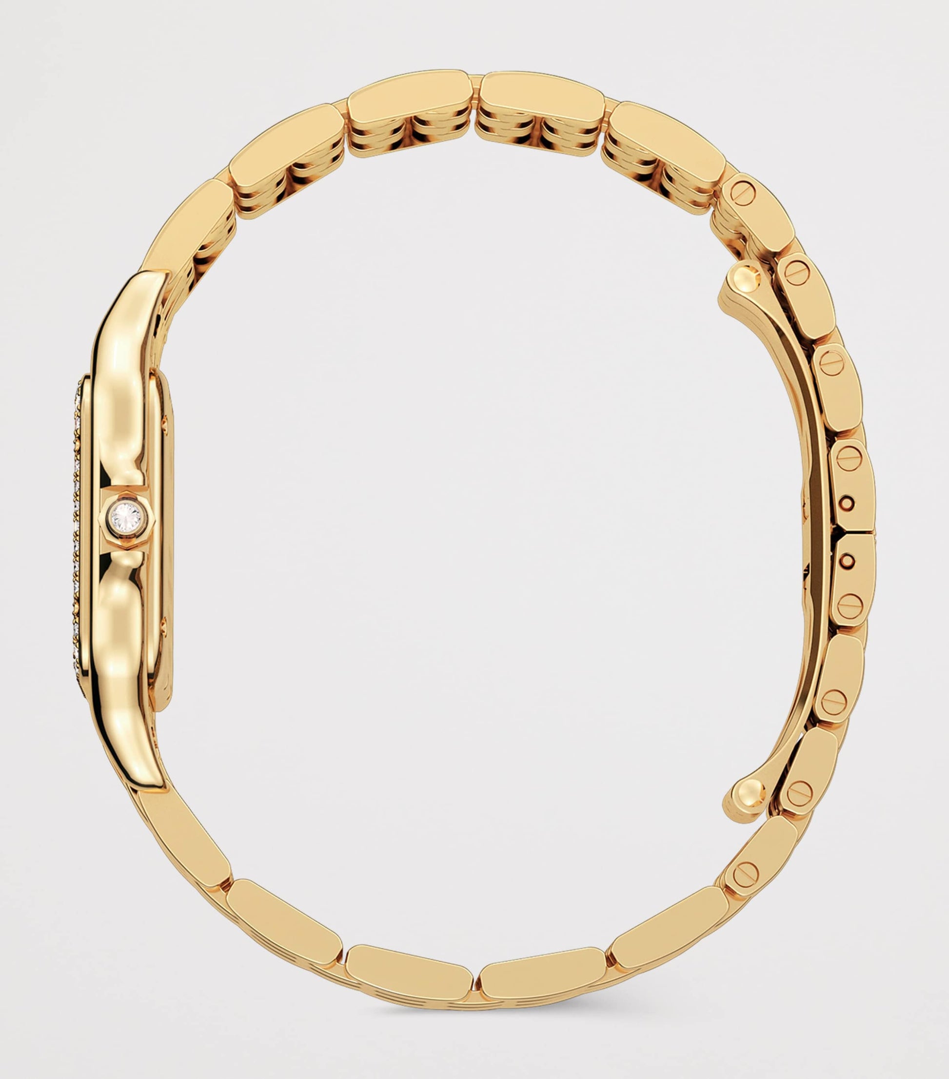 Medium Yellow Gold and Diamond Panthère de Cartier Watch 27mm