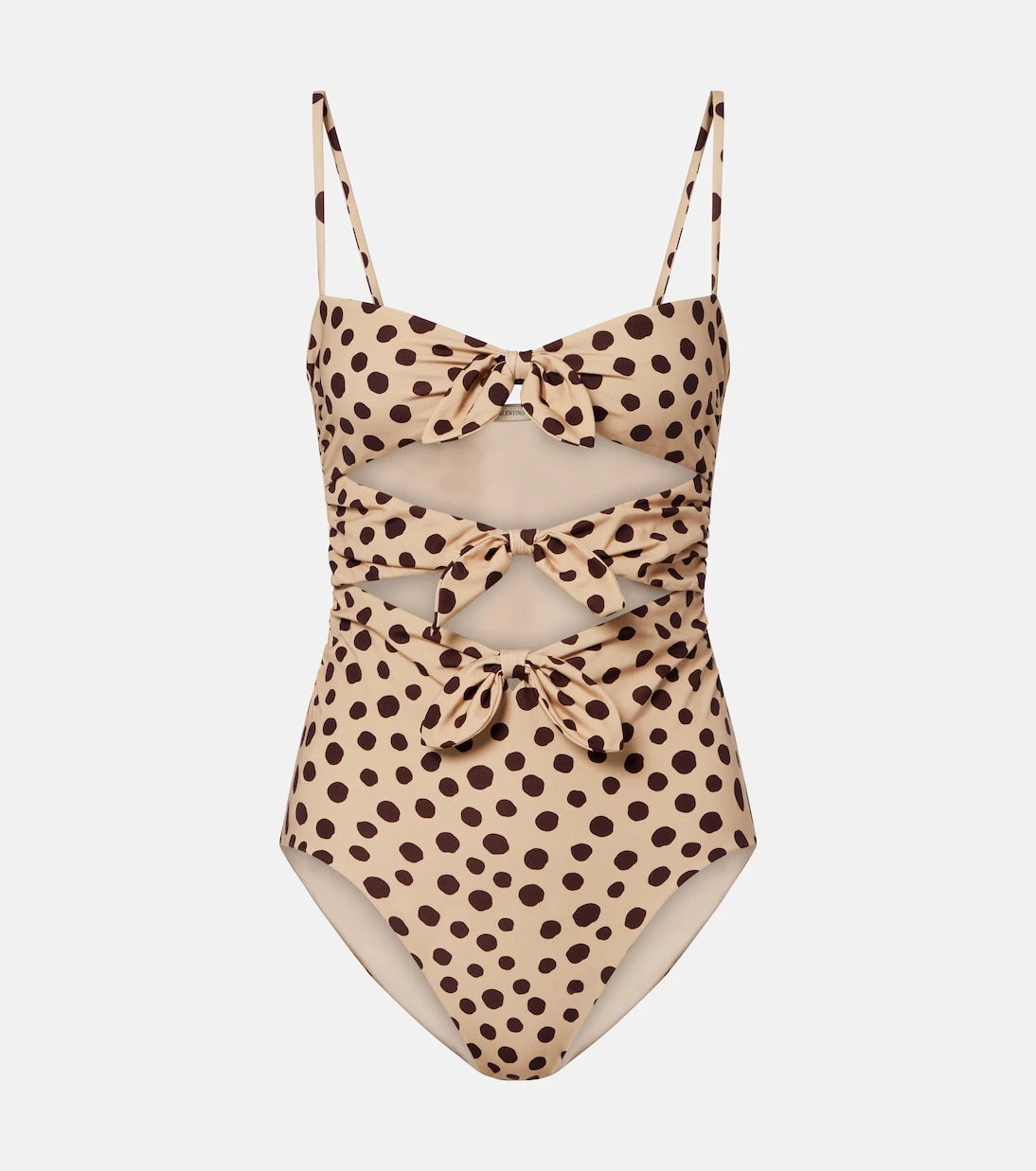Valentino - Polka-dot cutout swimsuit