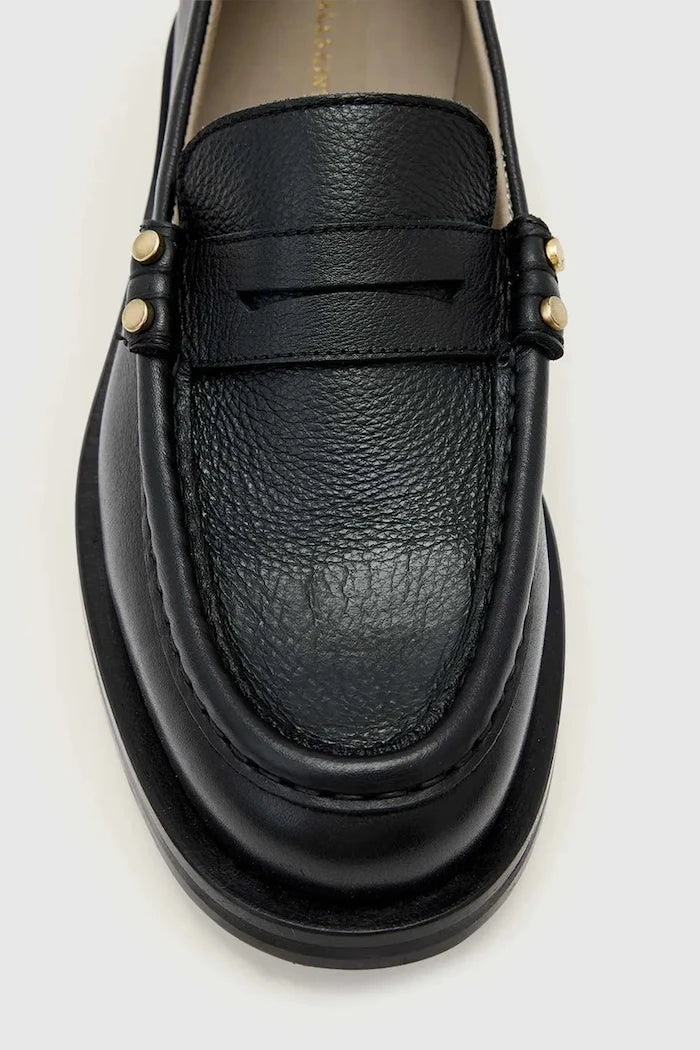 AllSaints мокасини дамски от кожа Bloom Stud Loafer
