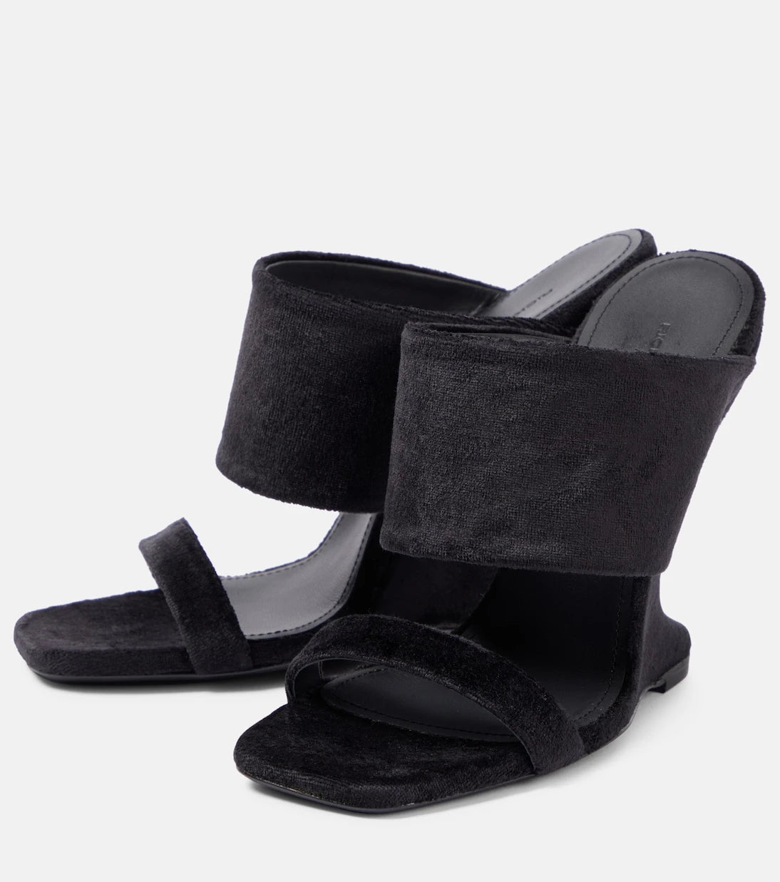 Rick Owens - Cantilever suede mules